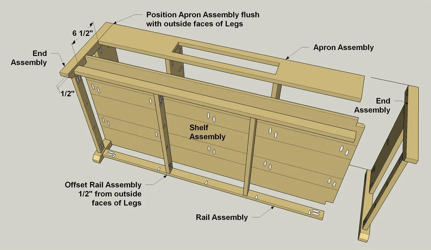 Traditional Coffee Table with Storage — step photo 14