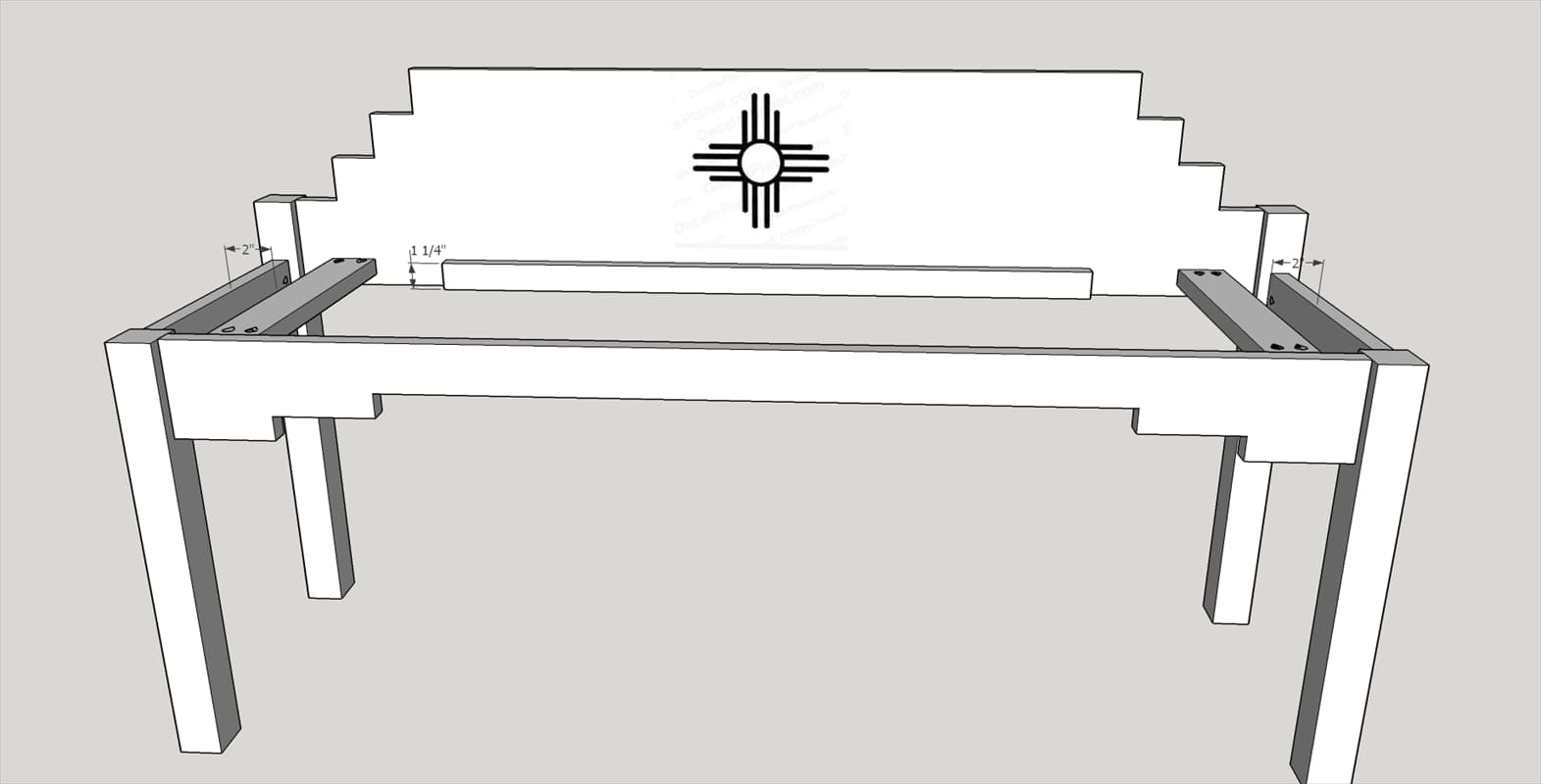 Southwestern Style Bench — step photo 16