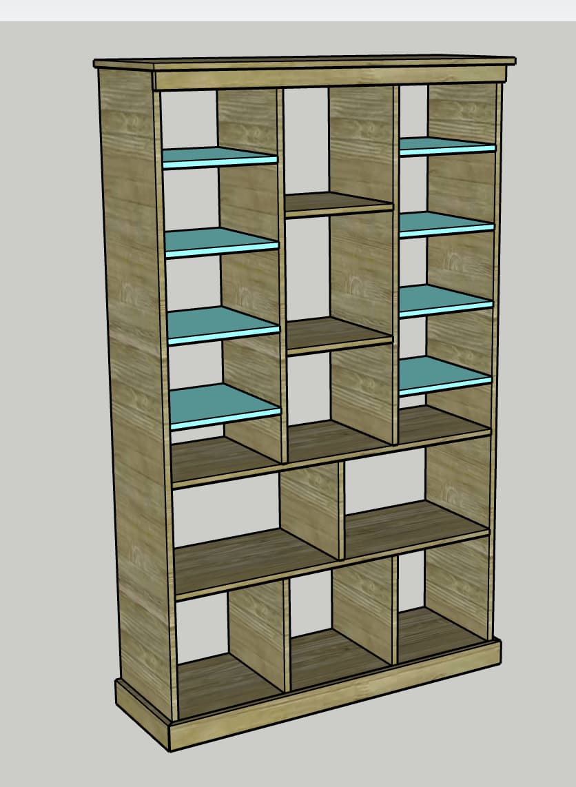 Bookcase with toy storage and animal zoo — step photo 9