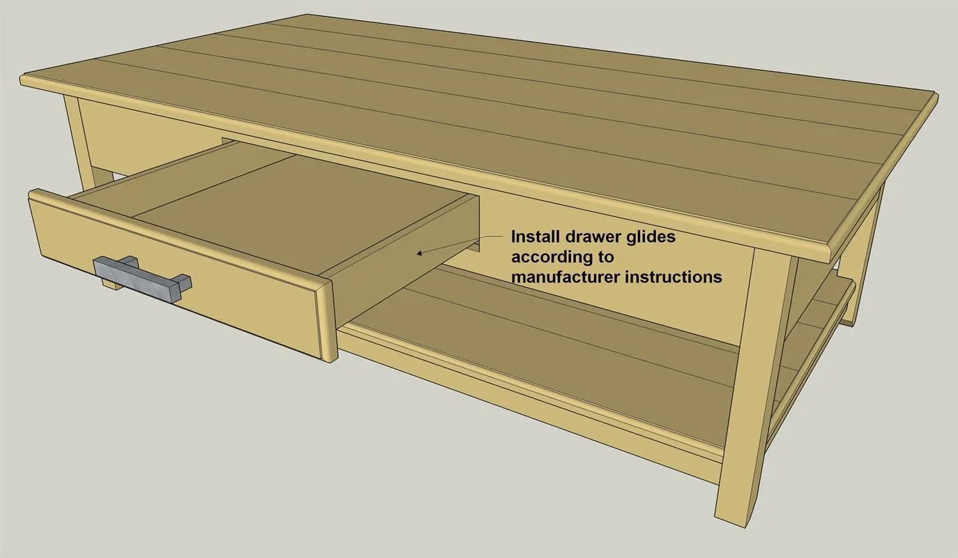 Traditional Coffee Table with Storage — step photo 22