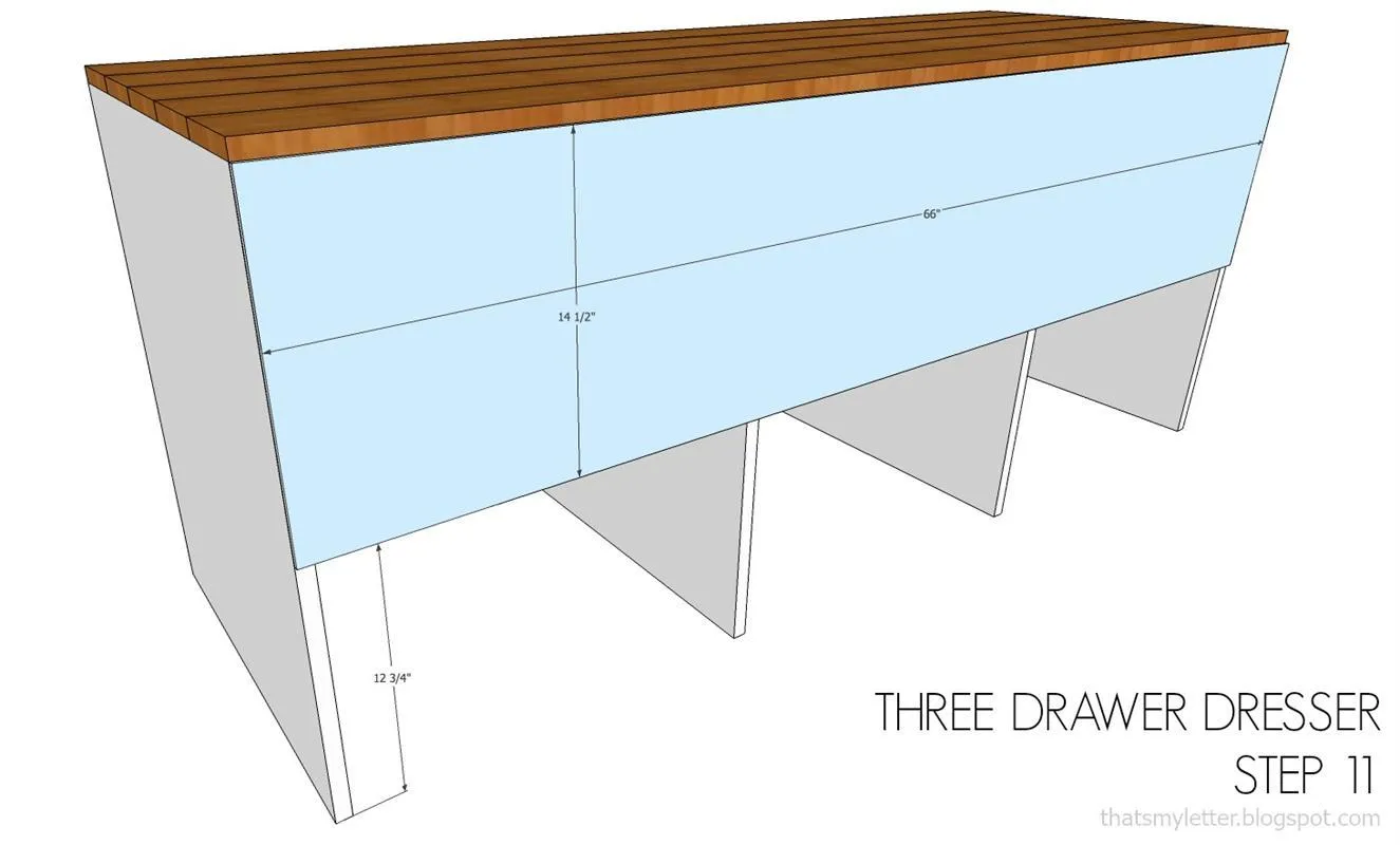 three drawer dresser — step photo 15