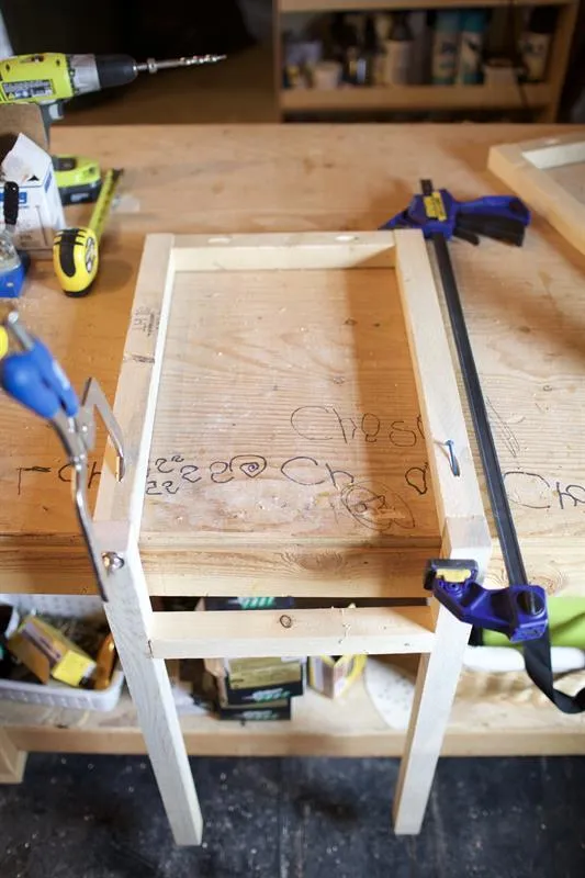 Rustic Slide In End Table — step photo 7