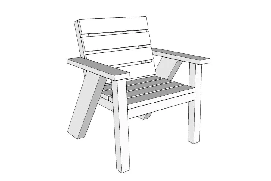 Kids Slatted Outdoor Chairs — step photo 14