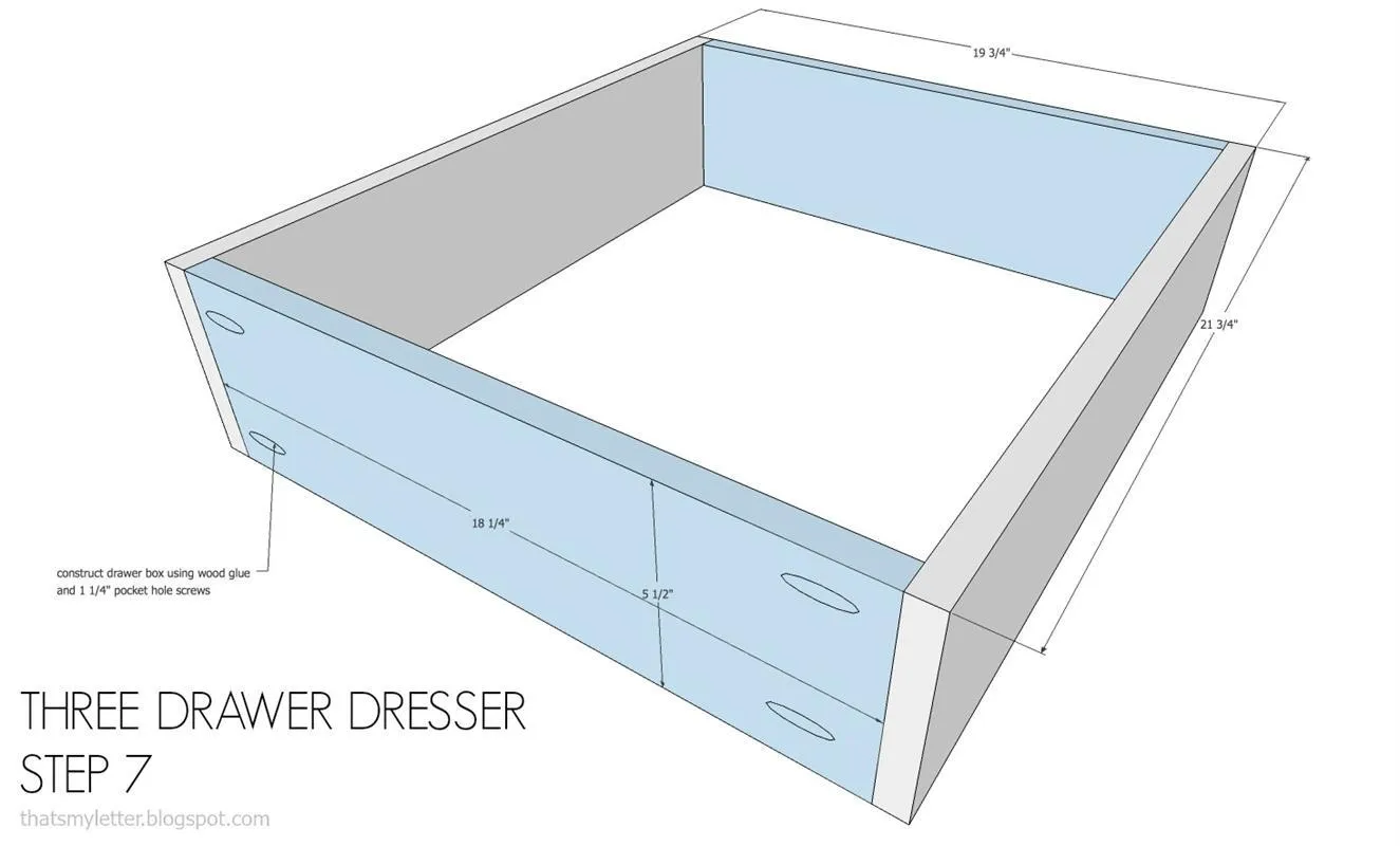 three drawer dresser — step photo 11