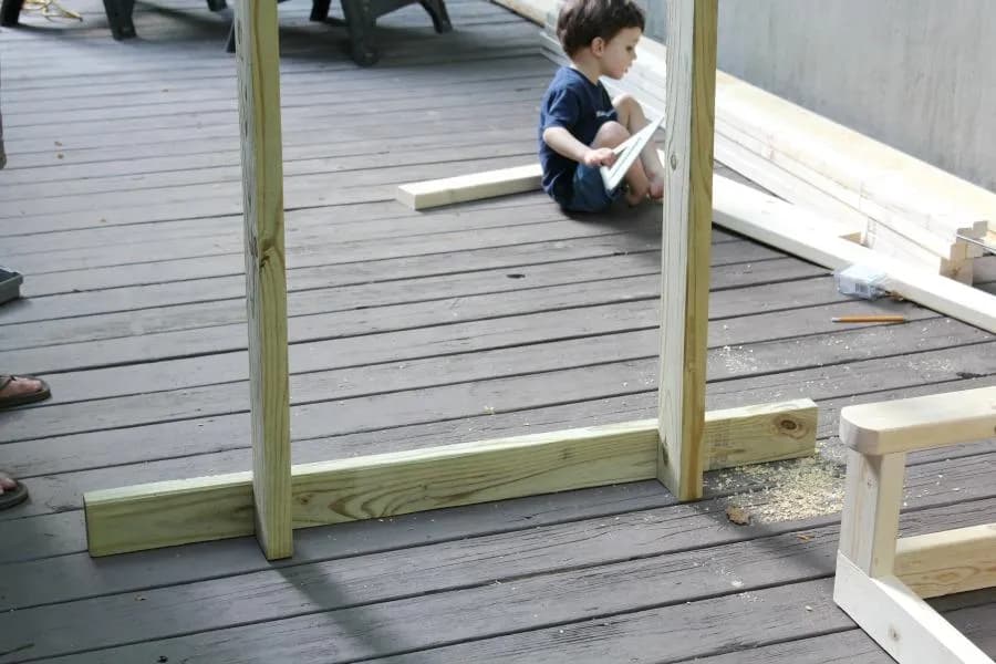 Porch Swing with Pergola — step photo 14