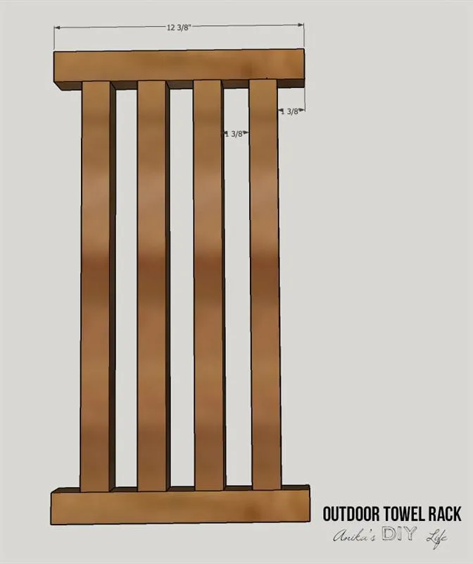 DIY Freestanding Outdoor Towel Rack — step photo 5