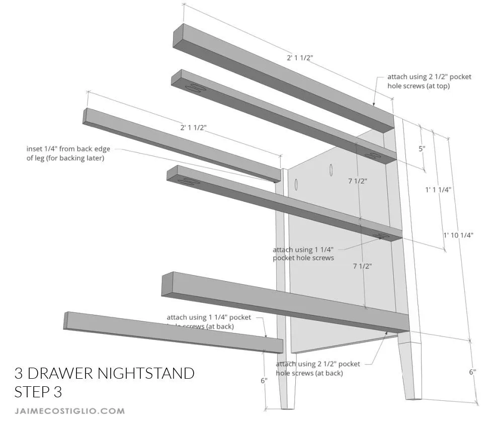 3 Drawer Nightstand — step photo 7