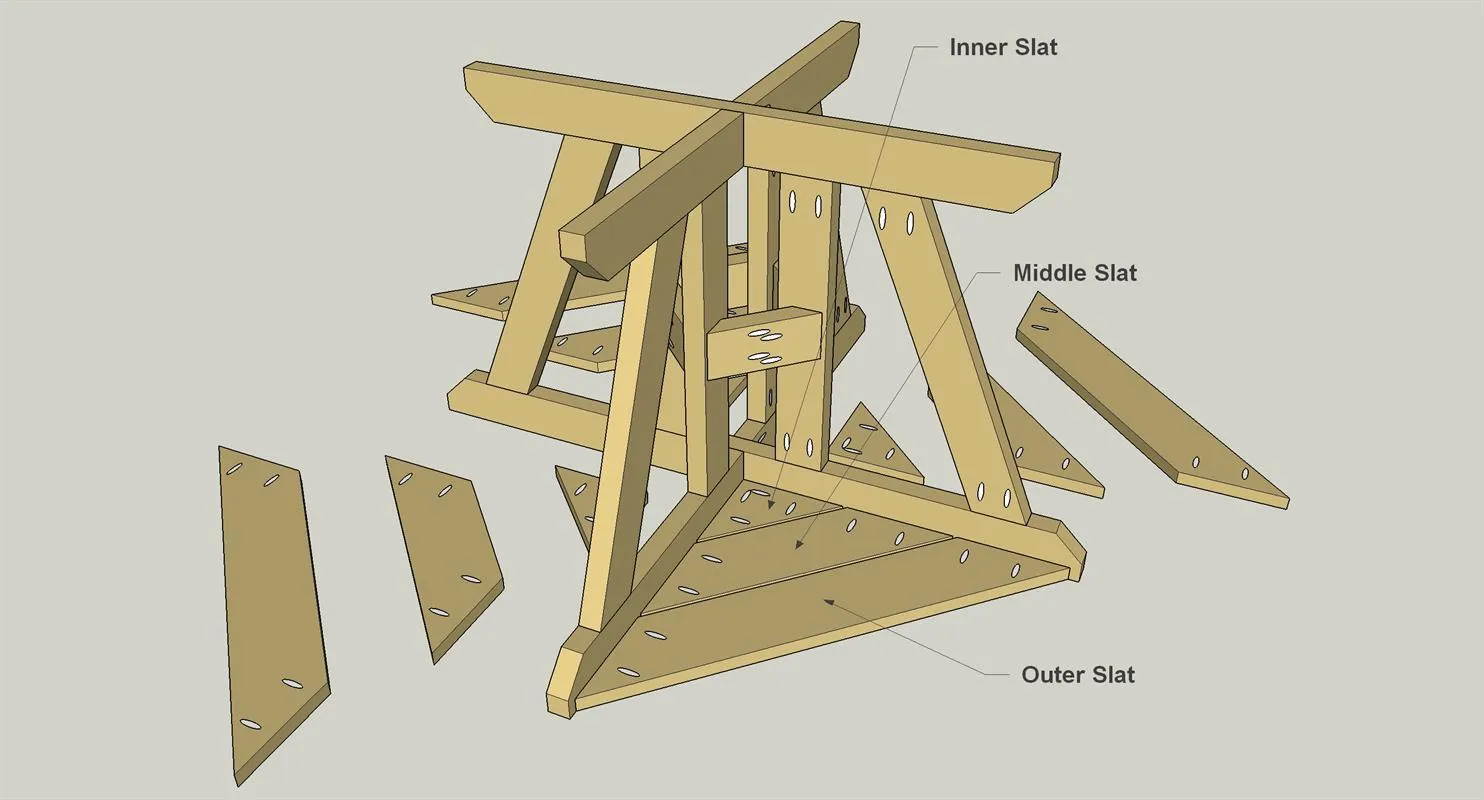 Compact Picnic Table and Stools — step photo 12