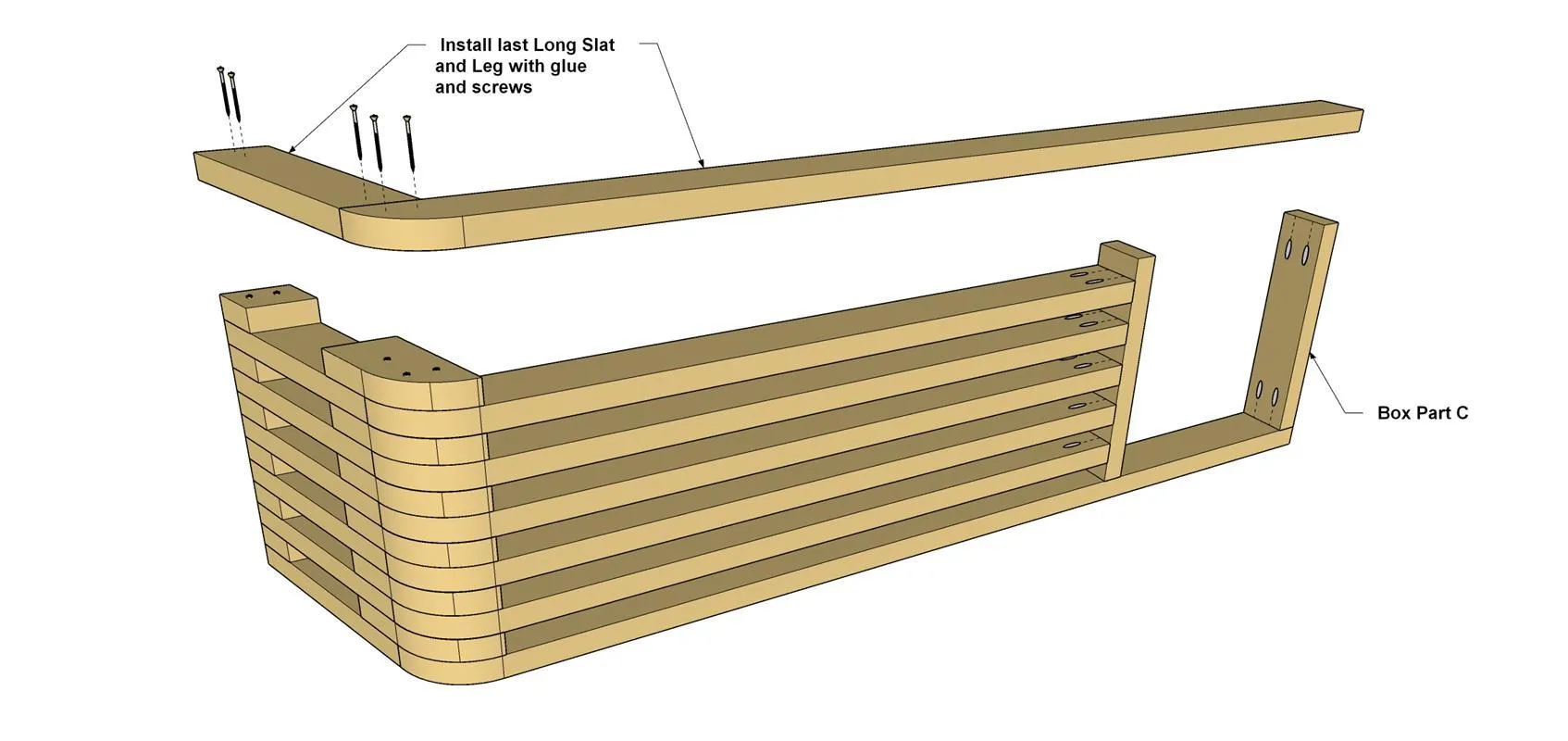 Modern Outdoor Bench — step photo 12