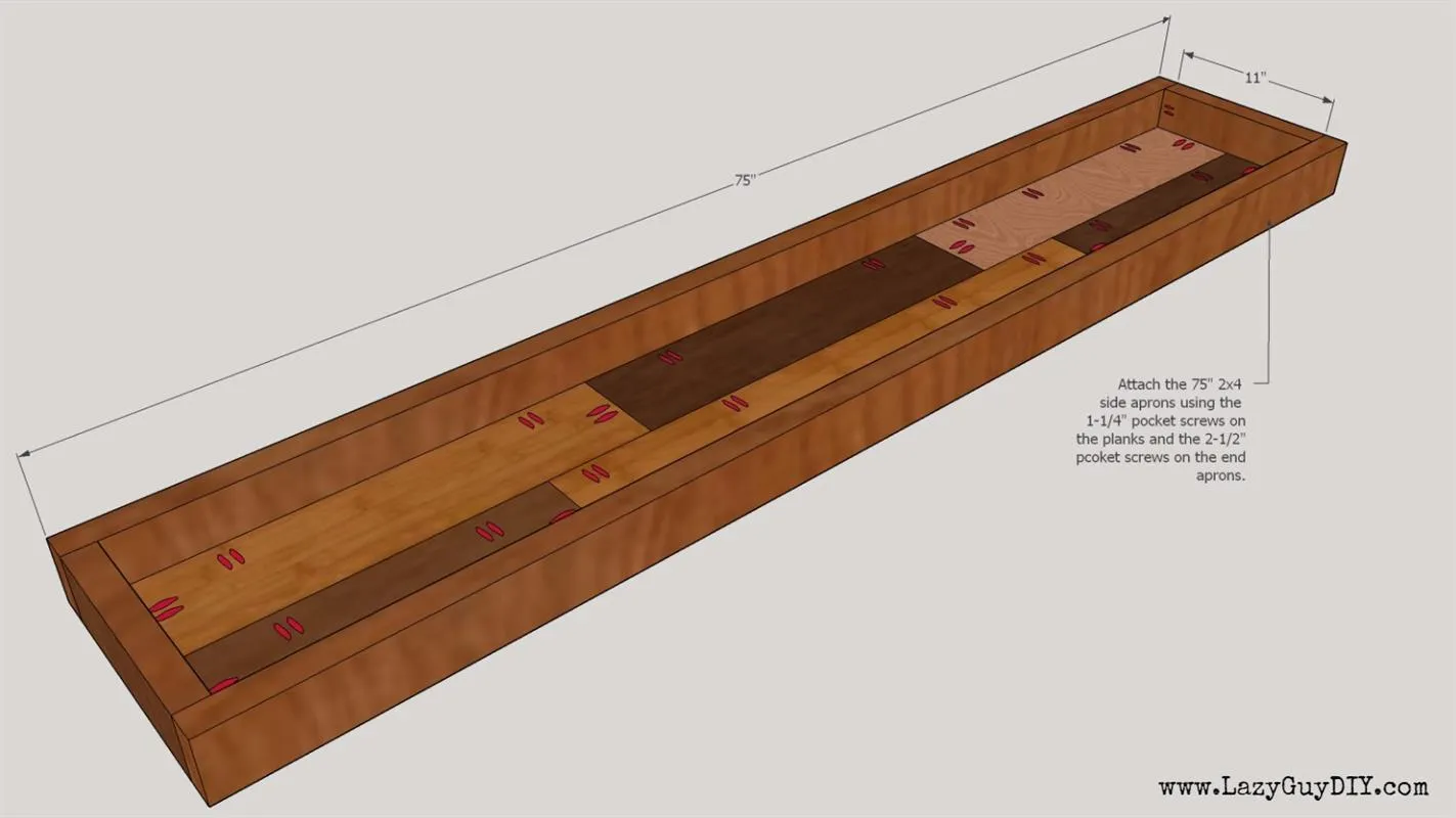 Patchwork Plank Bench — step photo 6
