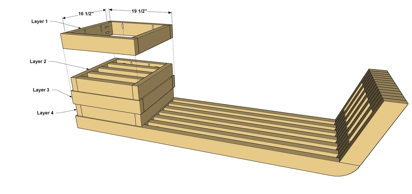 Modern Outdoor Bench — step photo 15