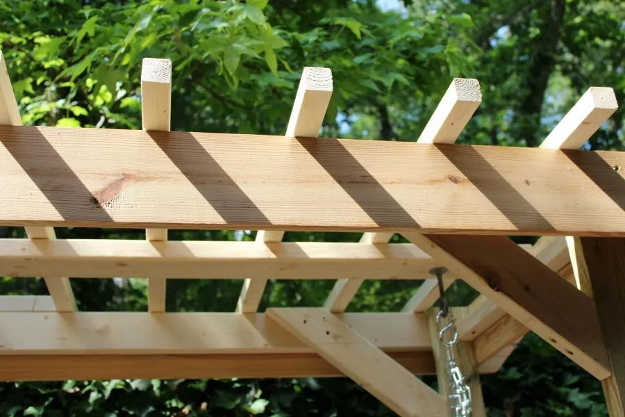 Porch Swing with Pergola — step photo 19