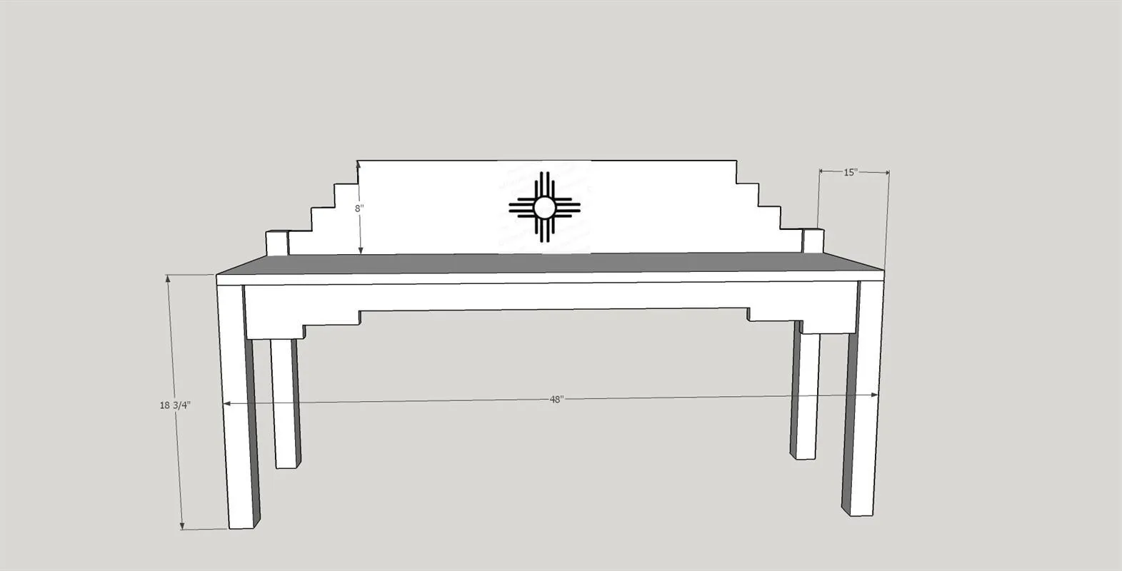 Southwestern Style Bench — step photo 4