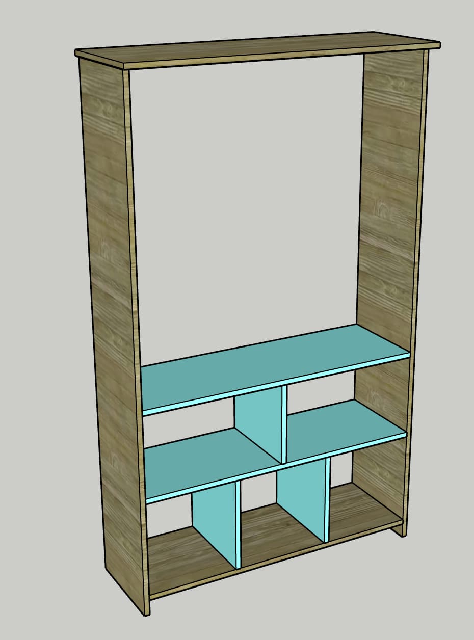 Bookcase with toy storage and animal zoo — step photo 6