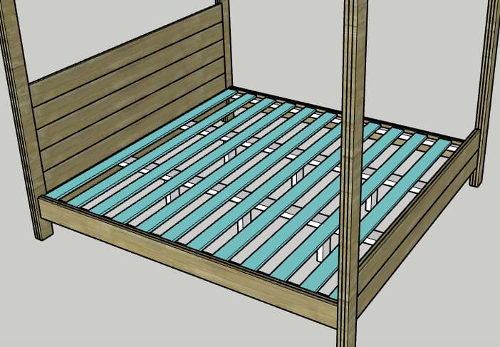 DIY Four Post Canopy Bed — step photo 13