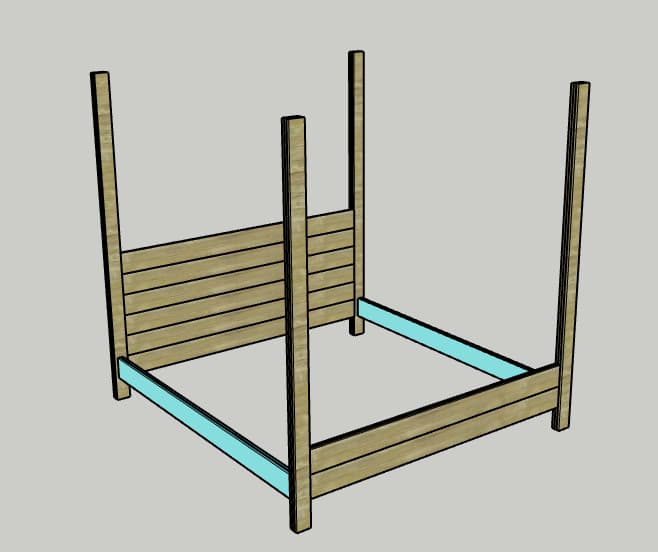 DIY Four Post Canopy Bed — step photo 10