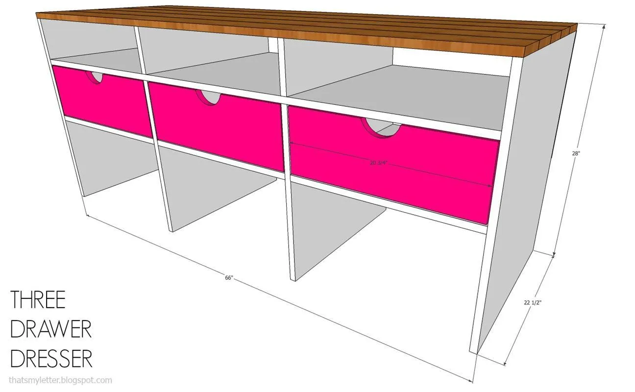three drawer dresser — step photo 4