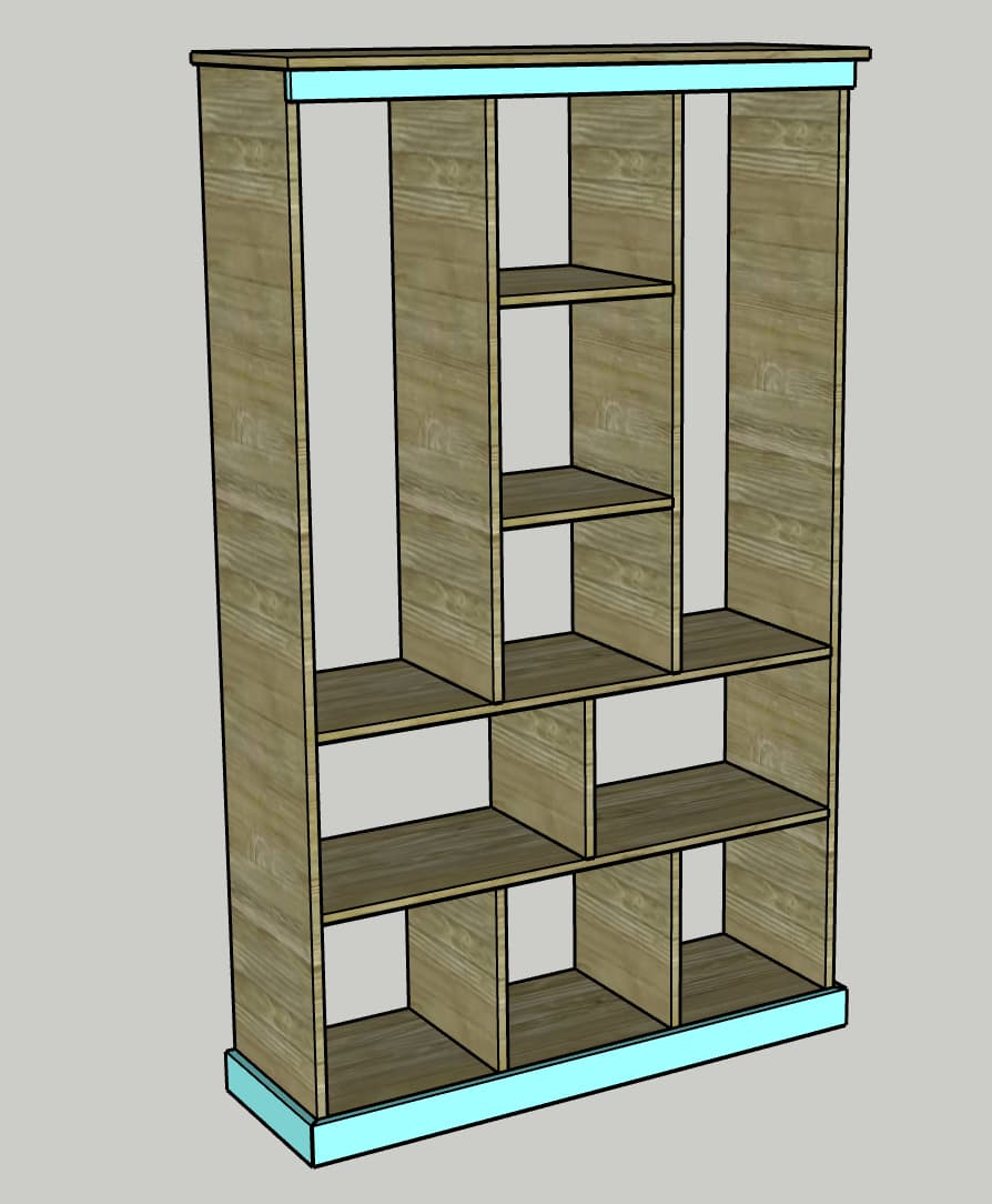 Bookcase with toy storage and animal zoo — step photo 8