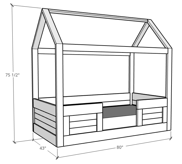 DIY Kids House Bed — step photo 20