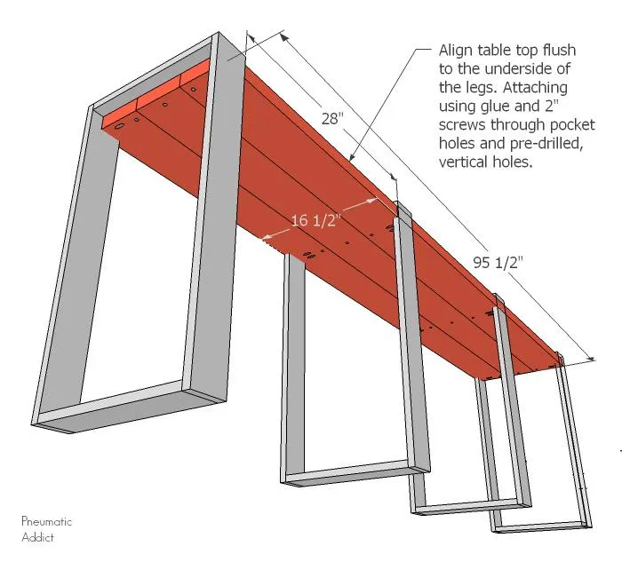 Long Rustic Modern Buffet Table — step photo 6