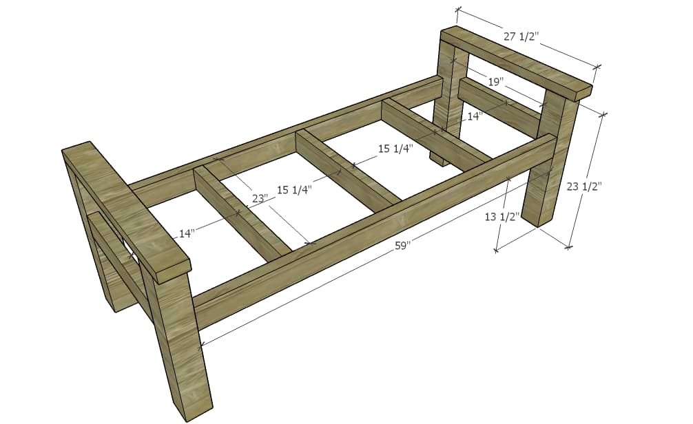 Sturdy 2×4 Bench — step photo 4