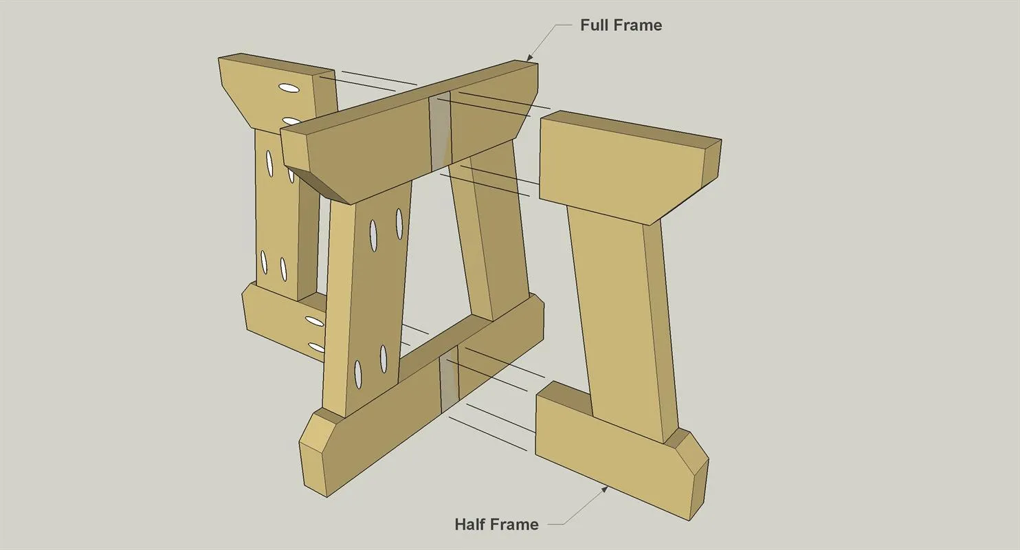 Compact Picnic Table and Stools — step photo 17