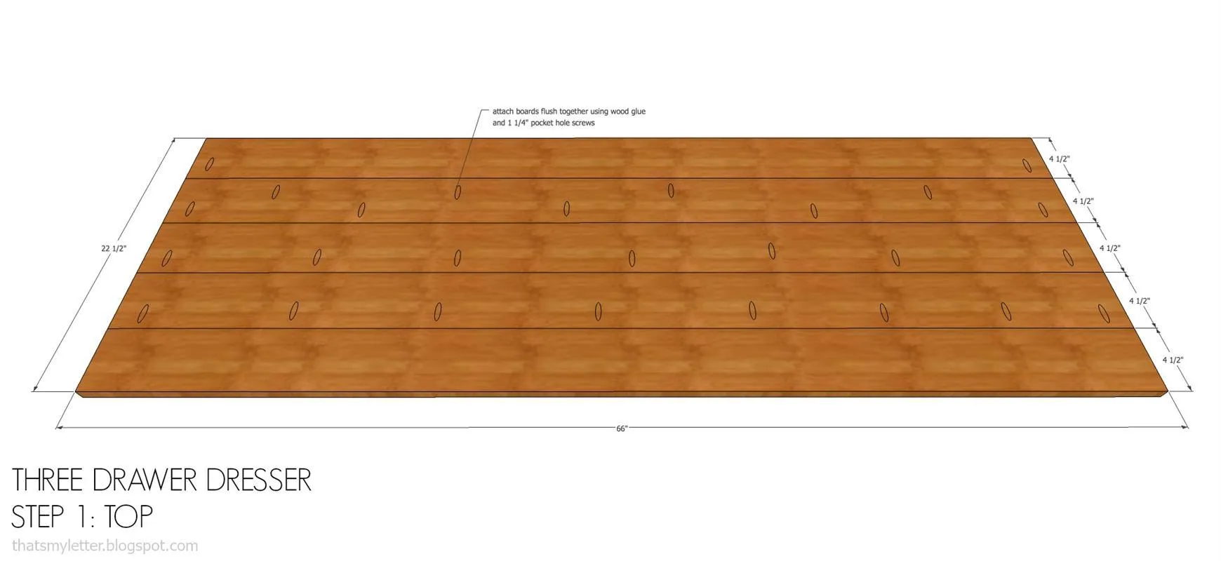 three drawer dresser — step photo 5