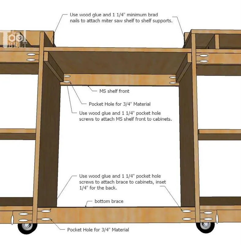 Miter Saw Station Project Plan — step photo 17