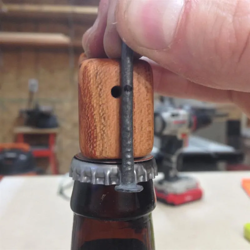 Contoured Wood and Nail Bottle Opener — step photo 12