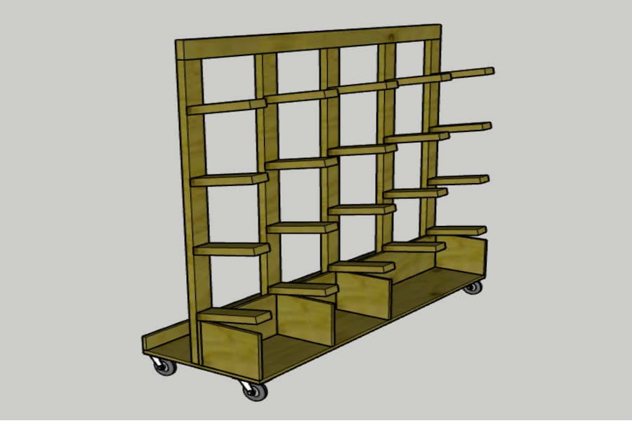 Rolling Vertical Scrap Wood Storage — step photo 11