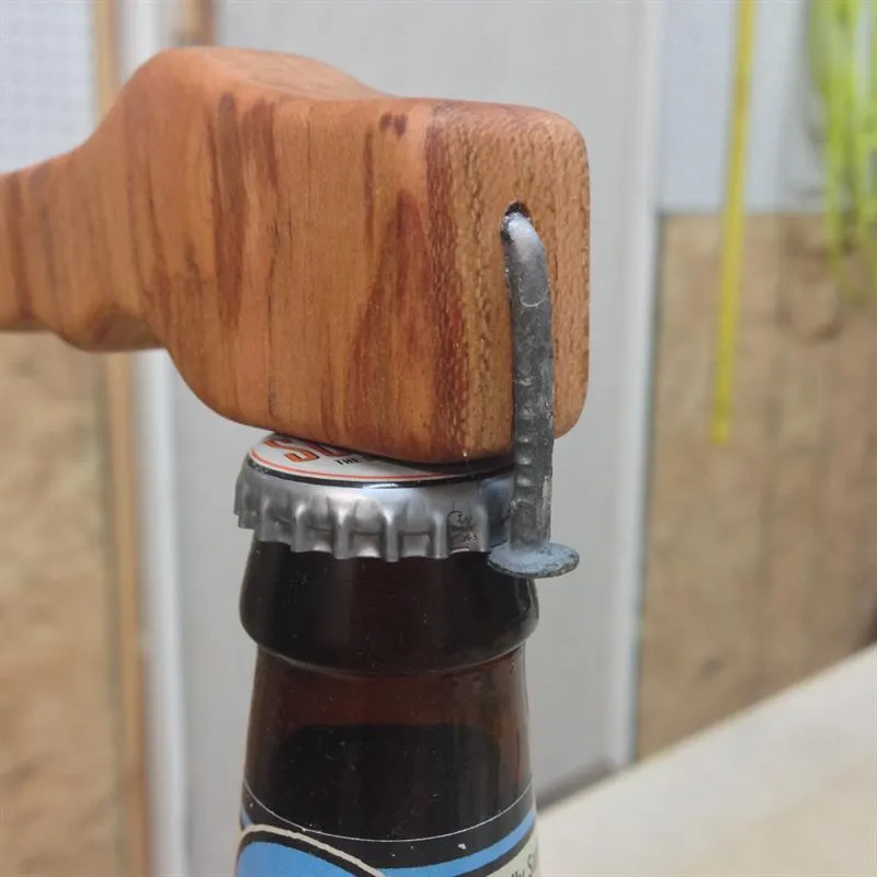 Contoured Wood and Nail Bottle Opener — step photo 15