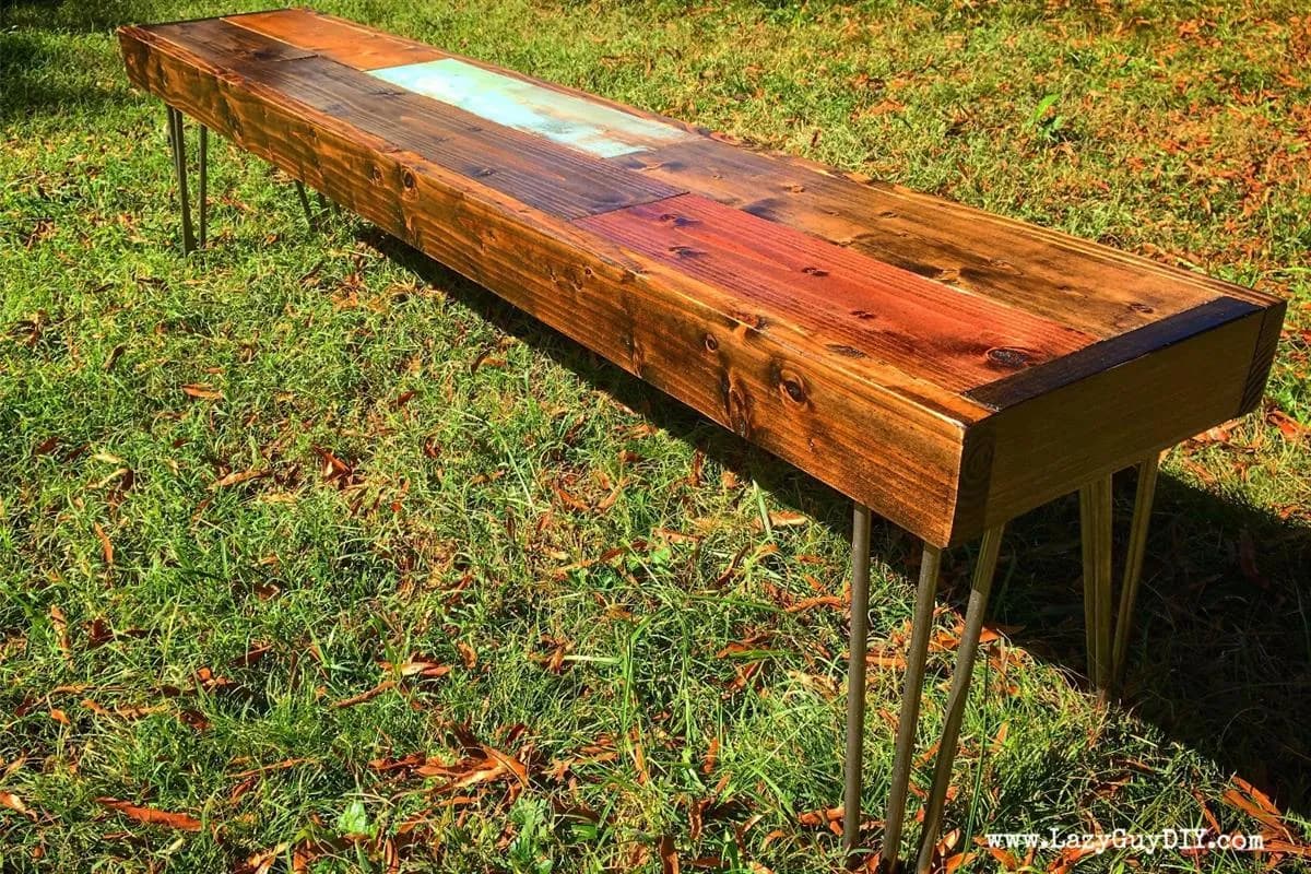 Patchwork Plank Bench — step photo 9
