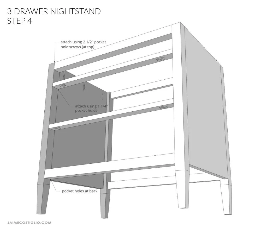 3 Drawer Nightstand — step photo 8