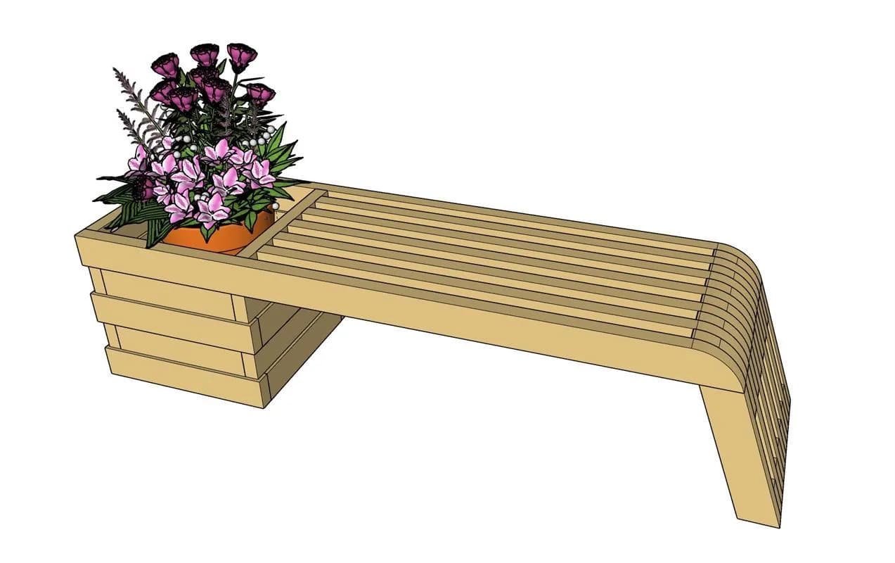 Modern Outdoor Bench — step photo 16