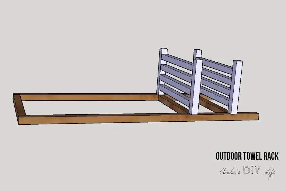 DIY Freestanding Outdoor Towel Rack — step photo 6