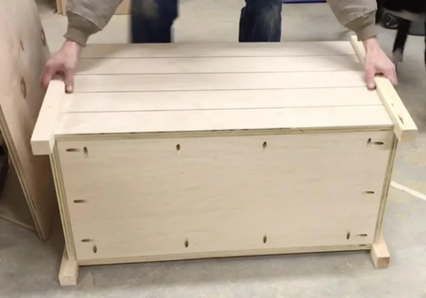 Simple DIY Toy Box with Faux Slats — step photo 12