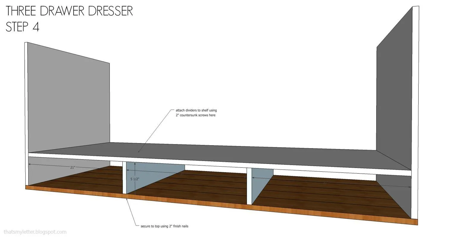 three drawer dresser — step photo 8