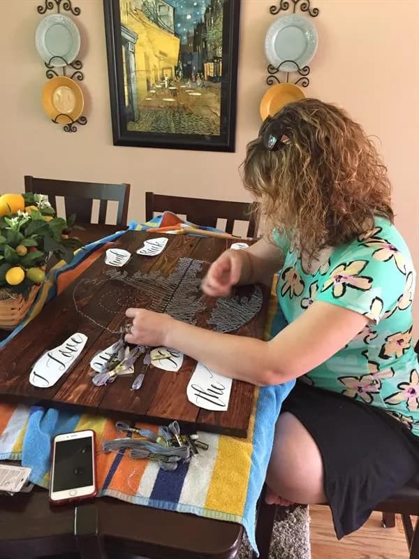 String art wall decor — step photo 6