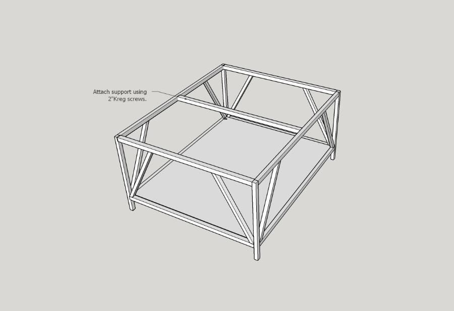 Modern Farmhouse Square Coffee Table — step photo 8