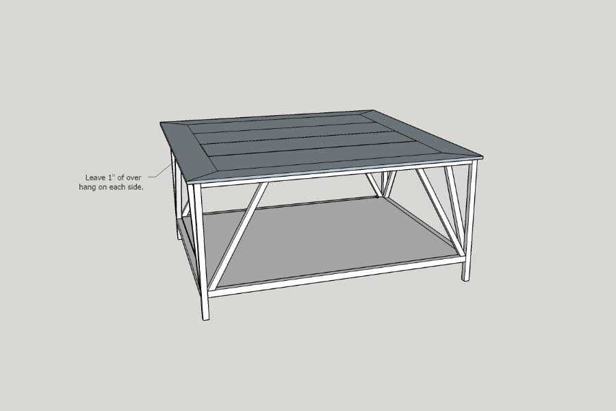 Modern Farmhouse Square Coffee Table — step photo 10